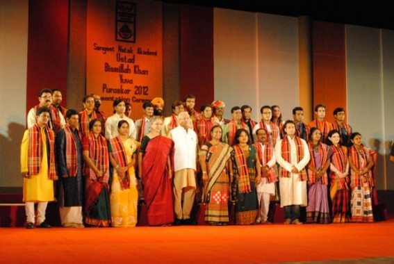 Governor PB Acharya gives away Ustad Bismillah Khan Yuva Puraskar, says art significant to bind diverse Indian culture Governor PB Acharya gives away Ustad Bismillah Khan Yuva Puraskar, says art significant to bind diverse Indian culture
